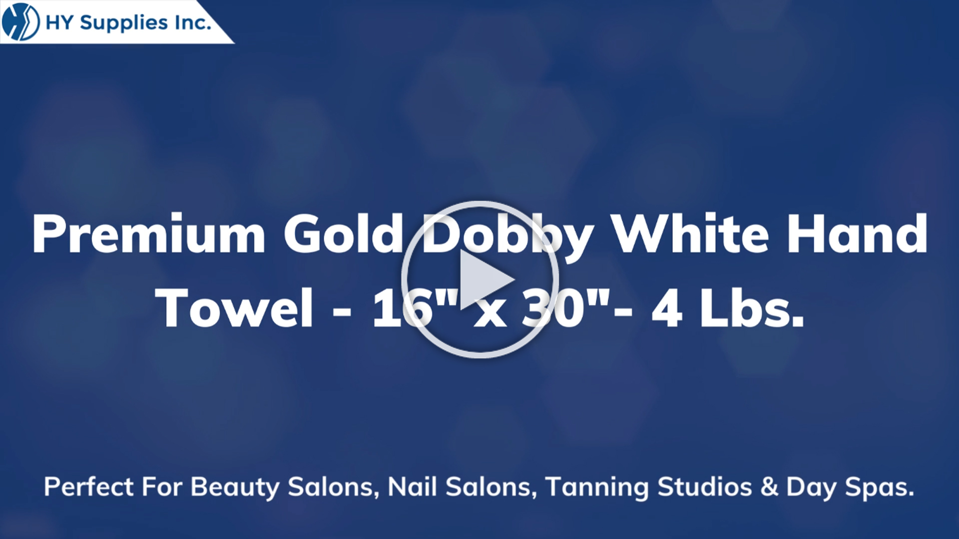 Premium Gold Dobby White Hand Towel - 16" x 30"- 4 Lbs 